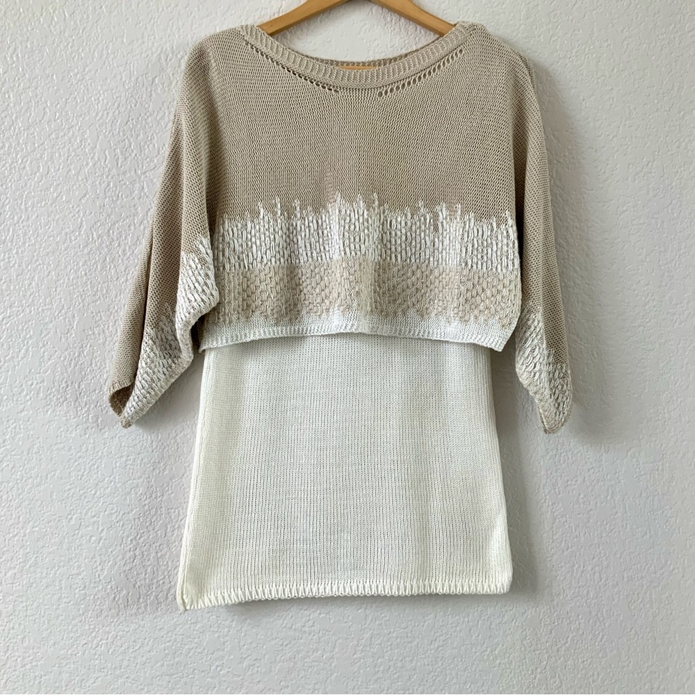 Beach Chic, Layered Sweater, Soft Neutral Colors